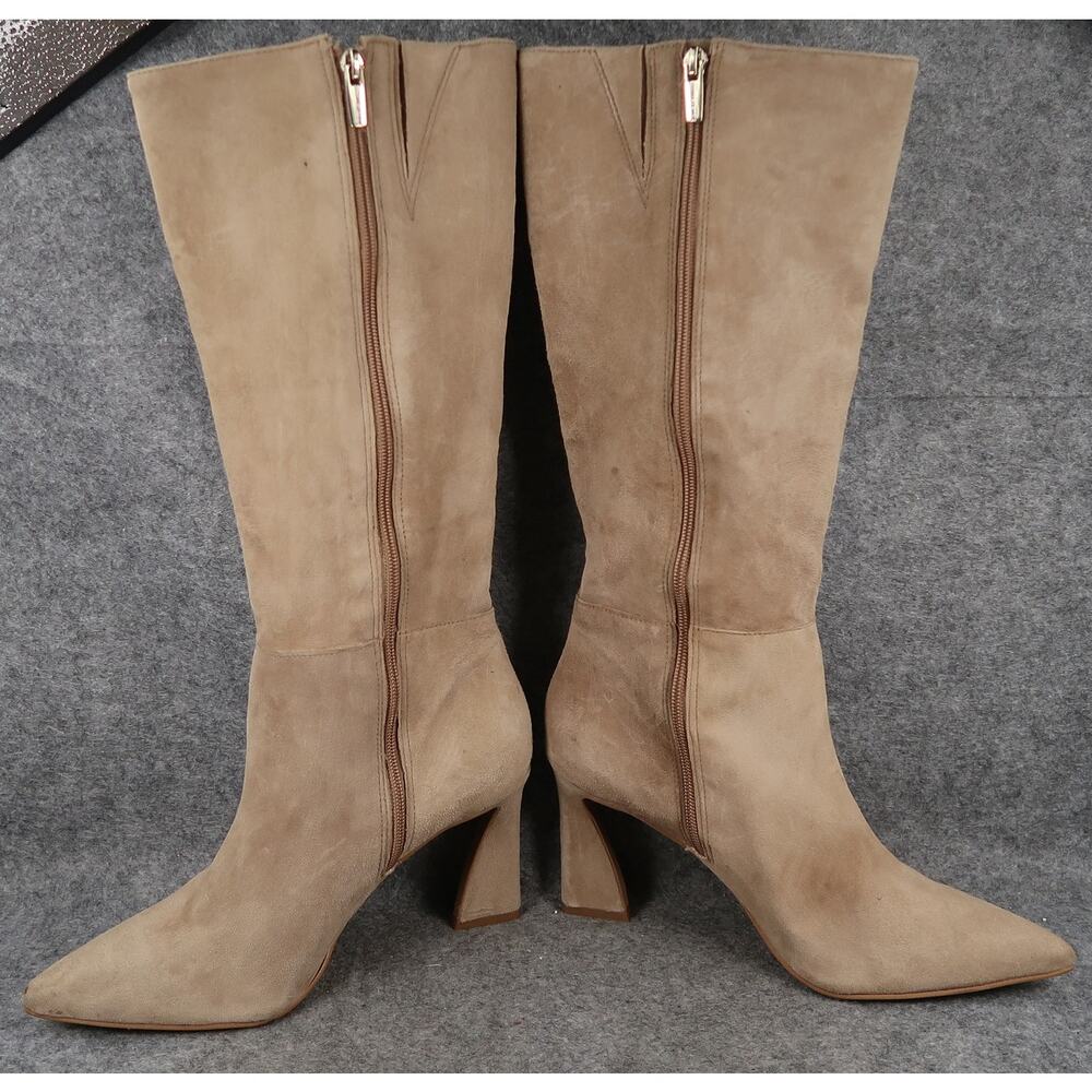 Vince Camuto Shoes Women 8.5 Tressara Boot Knee High Leather Point Toe Zip Tall - Picture 9 of 16